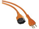Verlängerung 3×2.5mm² 5m PUR T23/T23 angespritzt orange