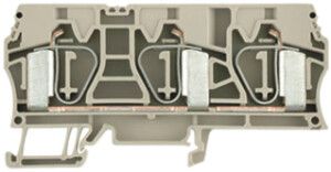Durchgangs-Reihenklemme Weidmüller ZDU 16/3AN Zugfeder 16mm² TS35 beige
