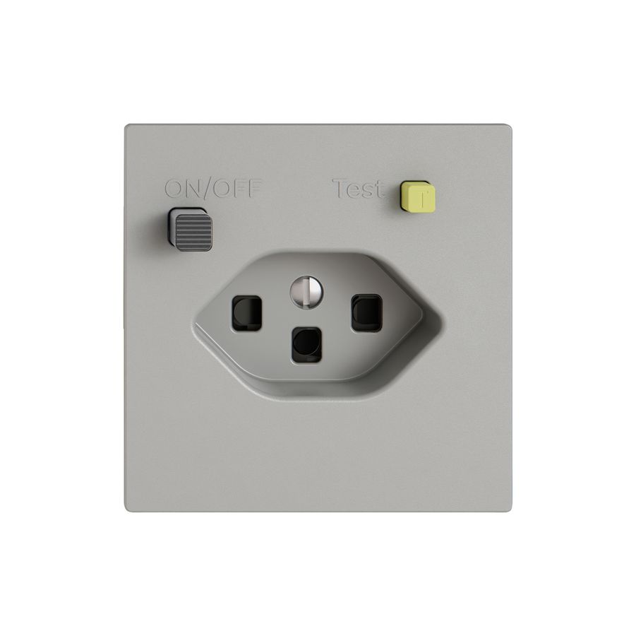 Steckdose FI EDIZIO.liv  1×T23 mit Shutter hgu