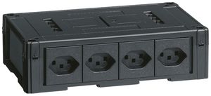 Consolidation Point Hager mit 4 Stück 1×T23 schwarz