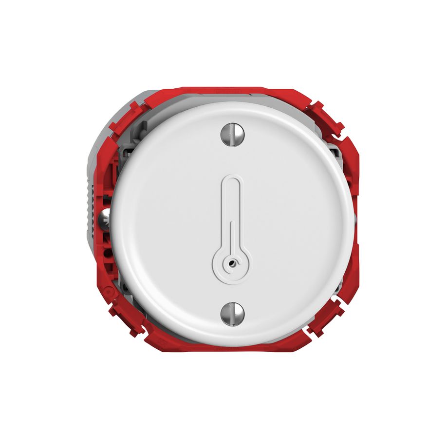 Raumtemperatursensor STANDARDdue Wiser SNAPFIX® K+ 230V Ø53mm ws