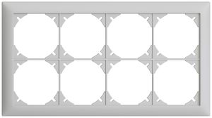 UP-Kopfzeile EDIZIOdue 2×4 hellgrau