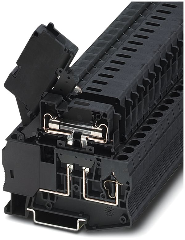 Morsetto di sicurezza conness. moll.10A 24V LED fus.G6.3×32mm