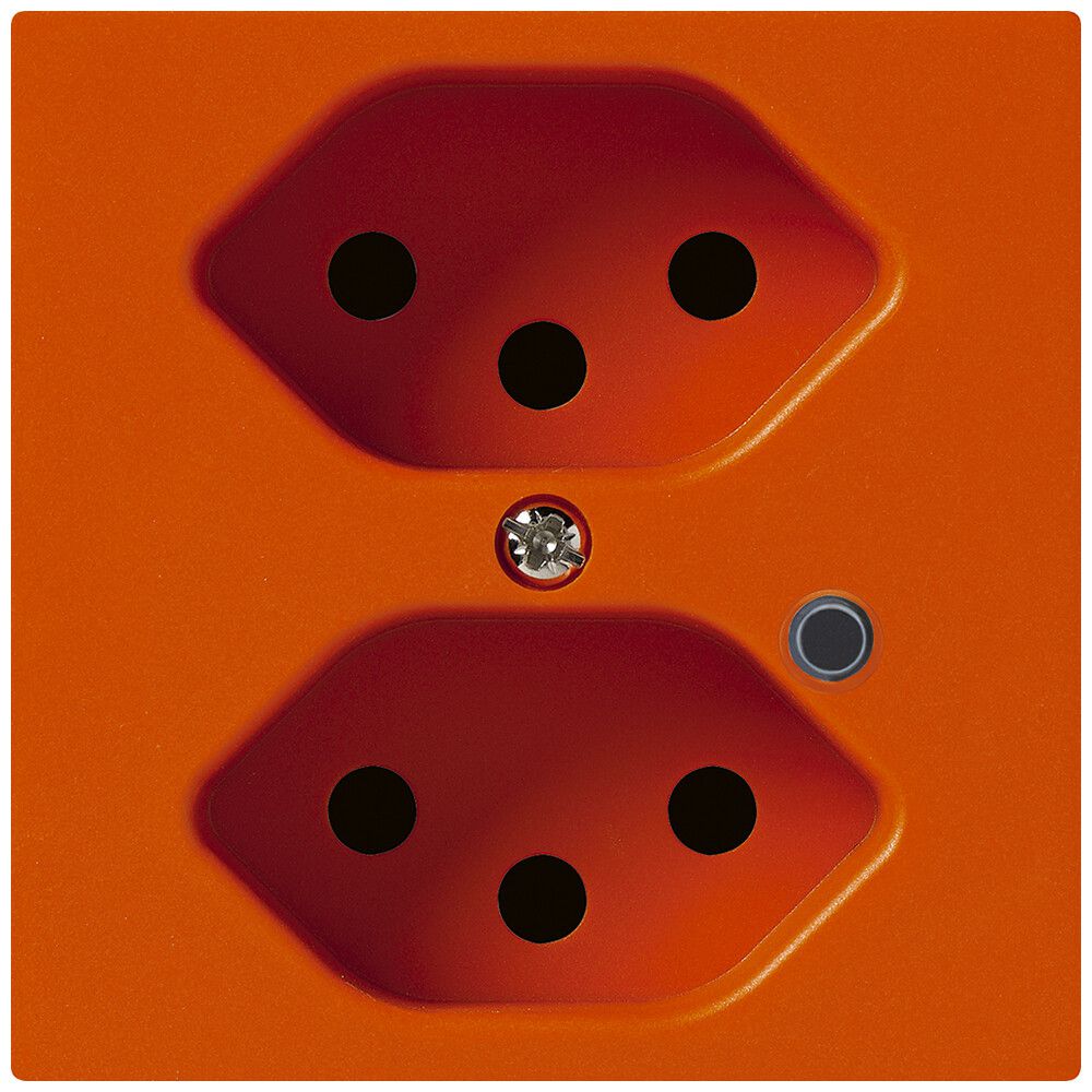Prise Hager kallysto 2×T13 illuminé A orange
