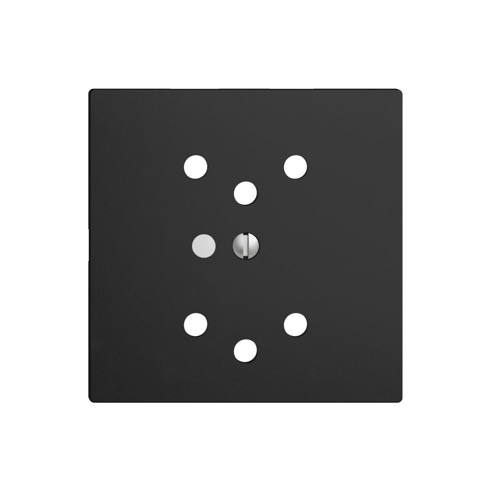 Frontset EDIZIOdue schwarz, 60×60mm 2×T12 mit Linse