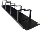 Rangierpanel 19" Standard-Line, 4× Kabelbügel 64×86mm 2HE St-Bl schwarz