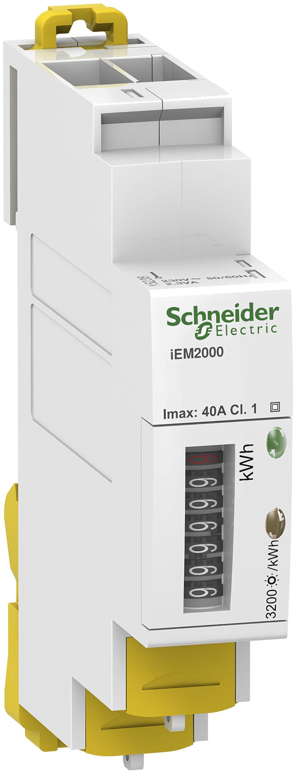 Compteur d'énergie AMD Schneider Electric iEM2000 MID 1P+N 40A