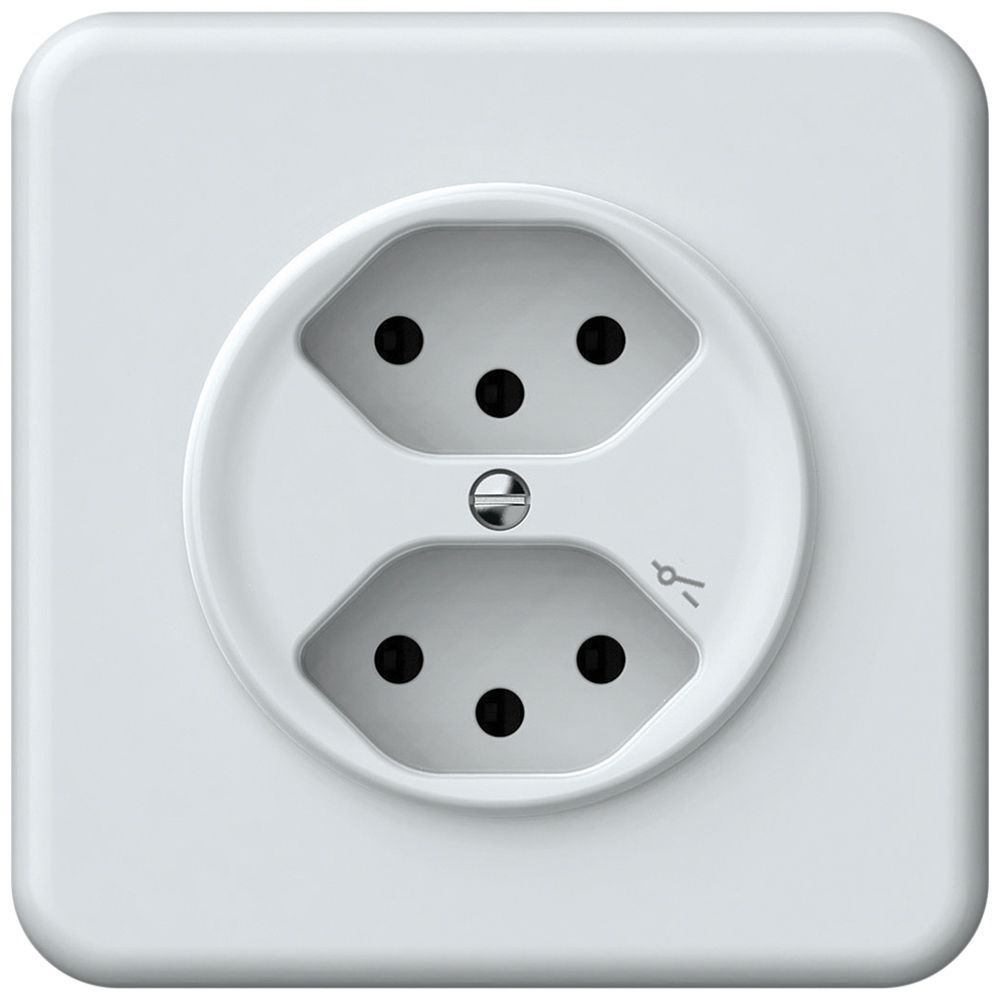 Presa INC origin 2×tipo 13 1×S 10A 230V 92×92mm bianco