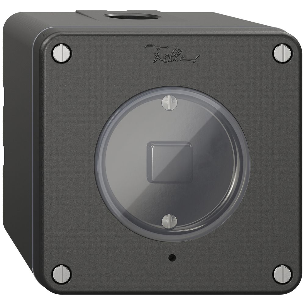 AP-Druckschalter 1K/1T NEVO Wiser schwarz