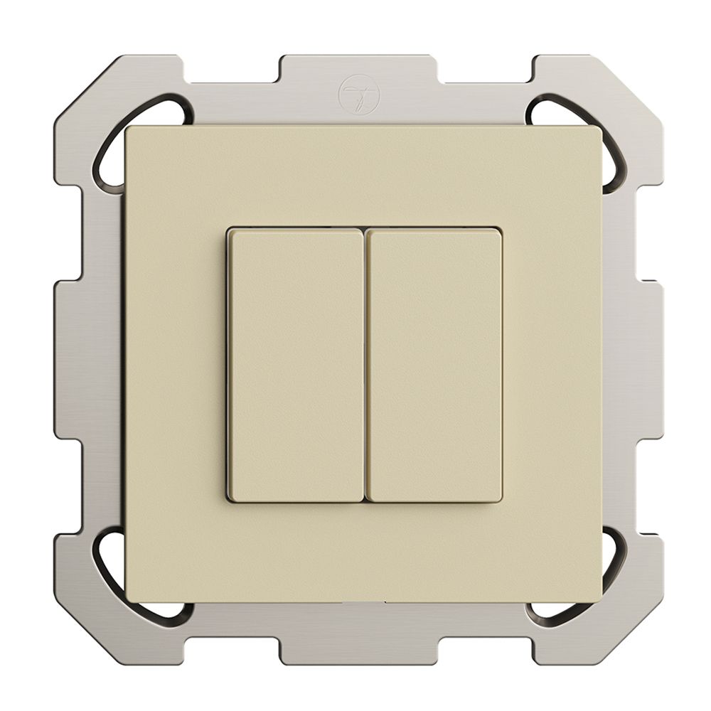 UP-Druckschalter 2K/2T Edue Wiser vanille