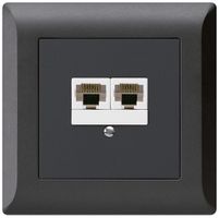 UP-Anschlussdose kallysto.line 2×RJ45u parallel schwarz