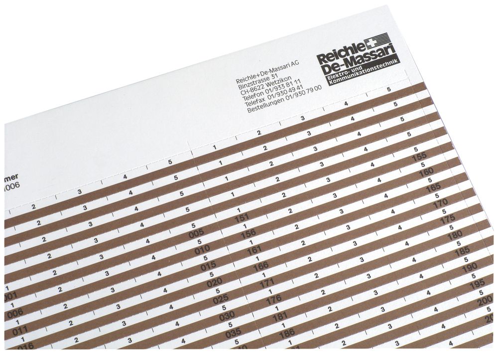 Bezeichnungsstreifen R&M VS Modular 1…300 rot