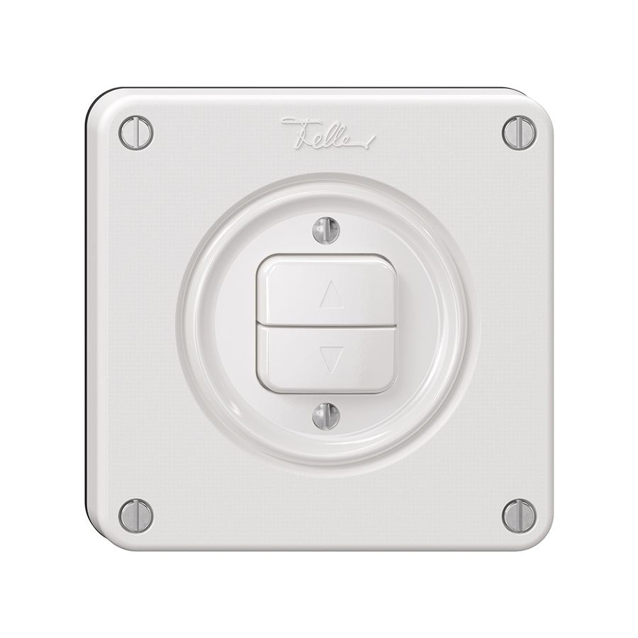 Storentaster NEVO, 1-Kanal, Einbautiefe 18 mm, 87×87 mm, weiss