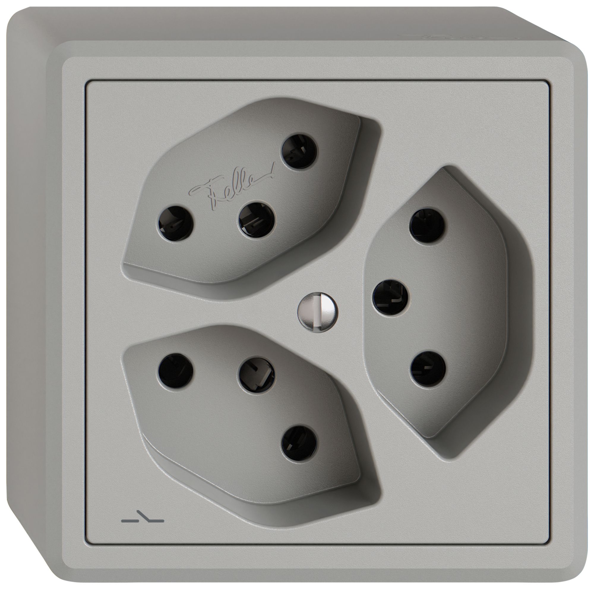 AP-Steckdose EDIZIO.liv SNAPFIX® 3×T13 1×S hgu