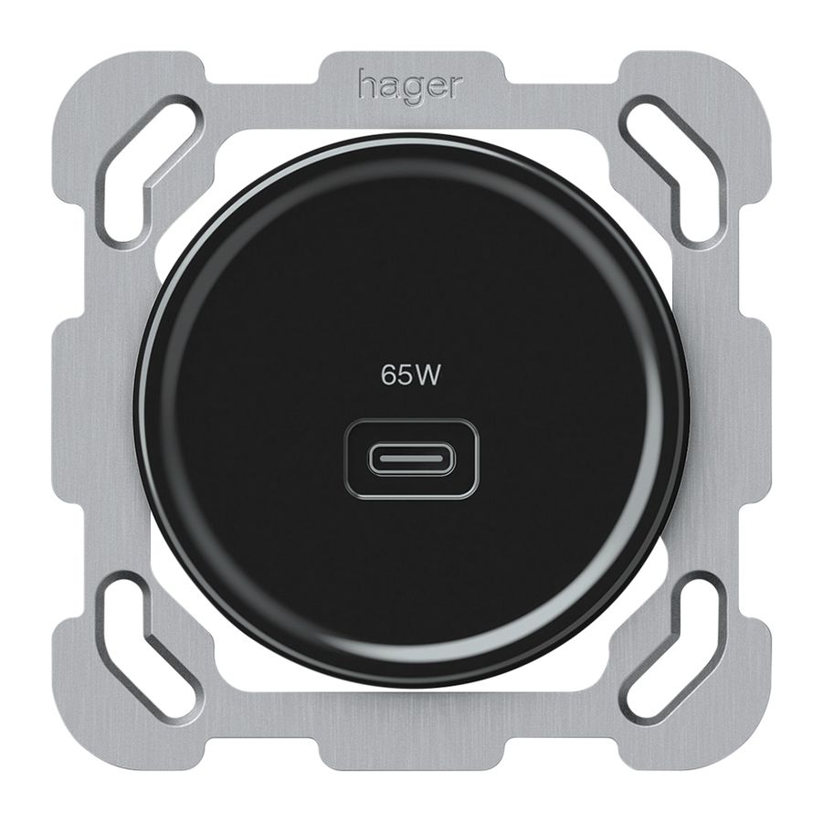 UP-USB-Ladesteckdose origin 1×USB-C 3250mA 20V schwarz