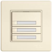 UP-KNX-Taster RGB EDIZIO.liv SNAPFIX® Temperaturfüh.o.LED Pap.3×T 1-Tbed.cr
