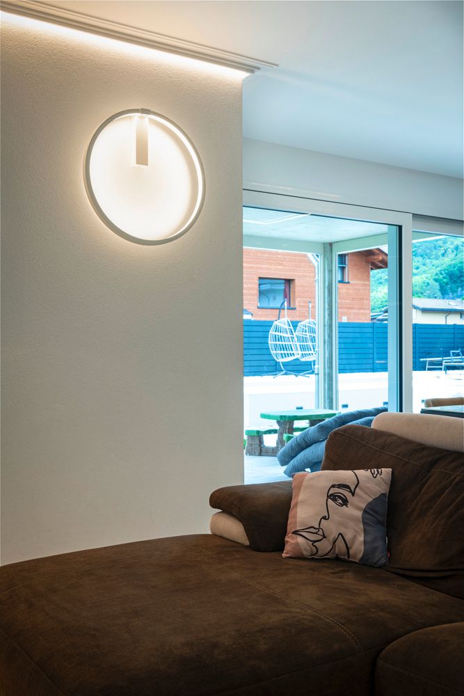 Plafonnier/applique LED SLV ONE 40 DALI 14W 770lm 3000/4000K Ø400×75mm blanc