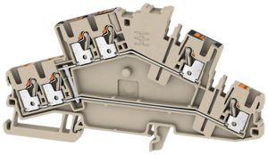 Mehrstock-Reihenklemme Weidmüller A2T PUSH IN 2.5mm² 2 Etagen beige