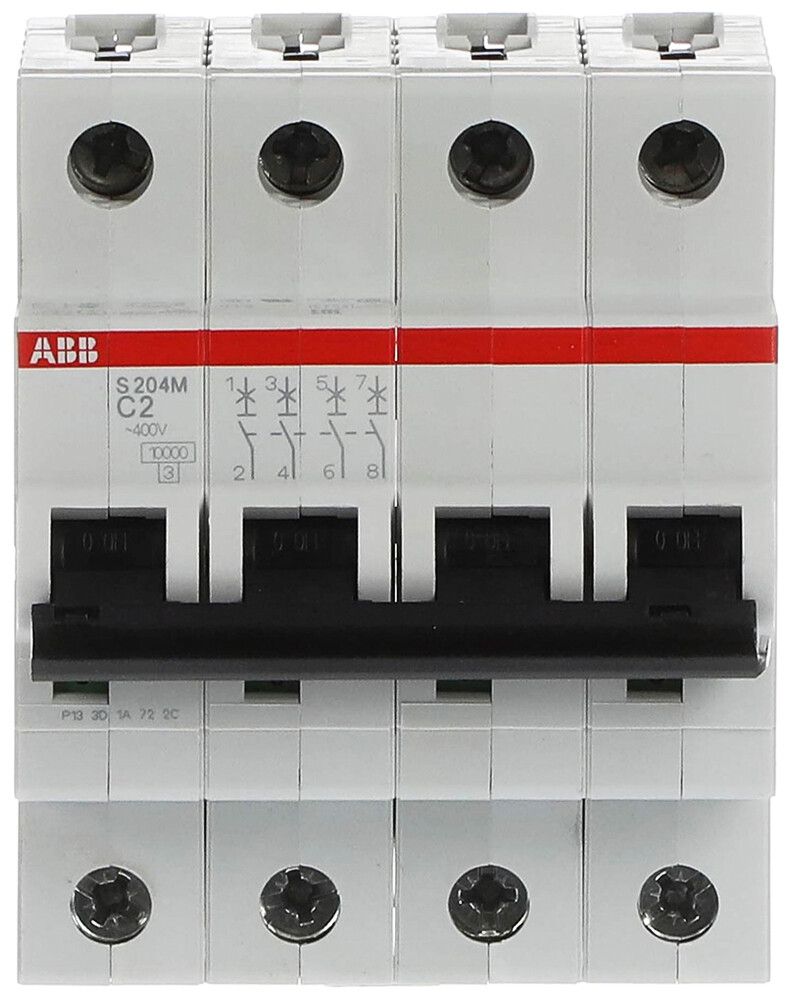 Leitungsschutzschalter ABB S204M-C2 2A C 10kA