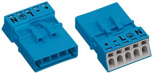 Stecker WINSTA MINI 5L ohne Zugentlastungsgehäuse, blau