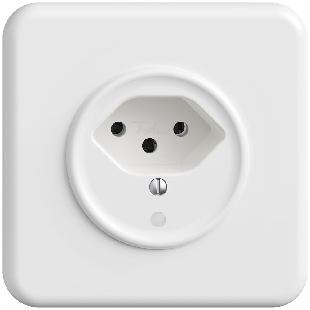 UP-Steckdose Sdue QMI, 1×Typ 13, mit LED, m.Abdeck-&Befestigungspl., weiss