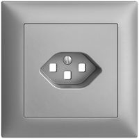 UP-Frontset EDIZIOdue silver 88×88mm 1×T23