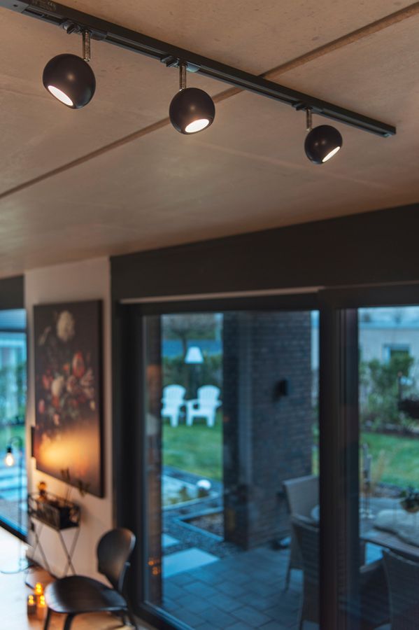 Spot SLV LIGHT EYE, GU10 50W avec adaptateur 1-phase IP20 noir/chromé