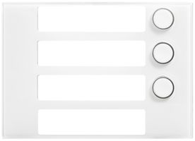 Placca frontale per modulo tasti di chiamata Urmet Alpha, 3×pulsante IP55 bianco