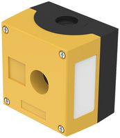 Aufbaugehäuse EAO 45, 1 Einbauloch Ø22.3mm, m.Schildträger Einführung M20, gelb