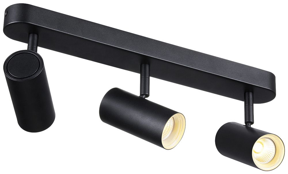 Spot LED SLV NOBLO 19W 2360lm 930 REG 400×105×127mm nero 3×Spot