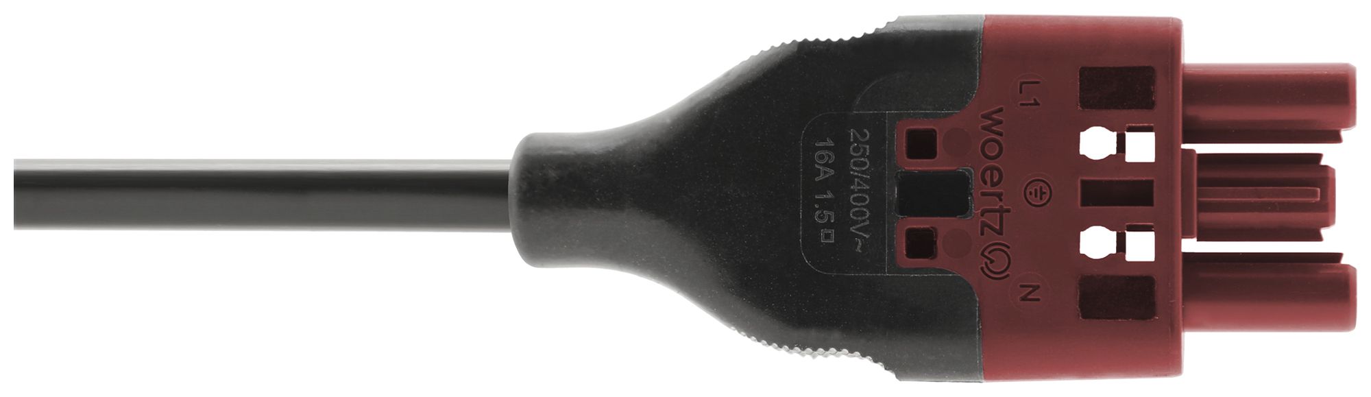 Cavo d'allacciamento Woertz 49343/C4 3×1.5mm² 250V 16A 8m ro presa-libero Cca