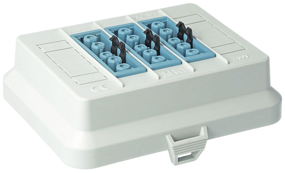 Elemento frontale AGRO AT6328, per AK2, 3×GST18 5P DALI blu, 125×100mm