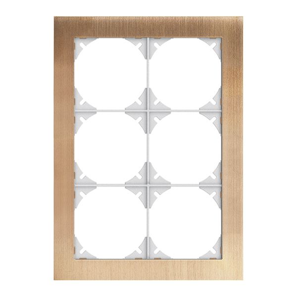 Abdeckrahmen EDIZIOdue prestige 3×2 messing champagne