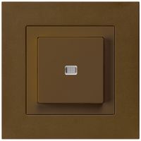 Interruttore pulsante luminoso INC kallysto.pro 3/1P marrone