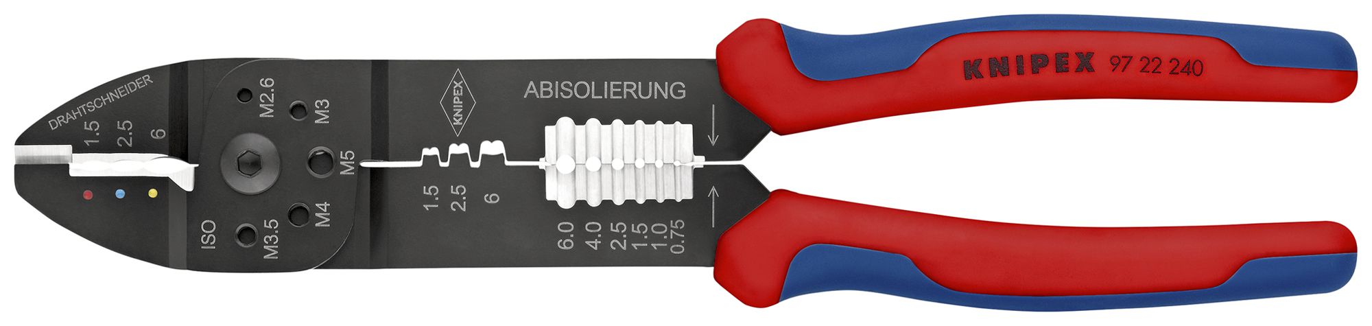 Pinza di serraggio KNIPEX per capocorda isolato 240mm