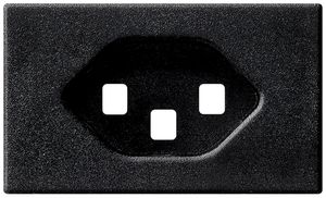 Frontteil Hager 1×Typ 23 FLF schwarz mit Rastfeder mit Schraubklemmen