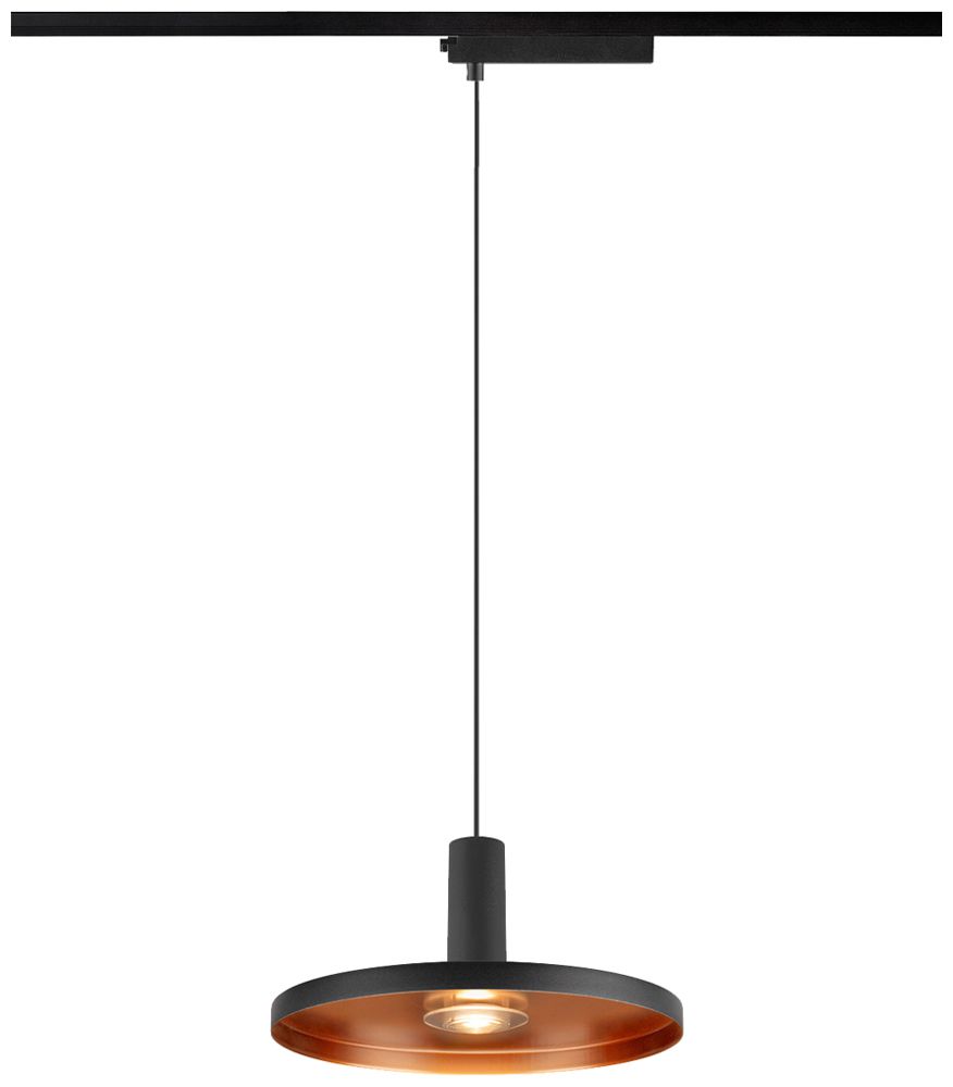 LED-Pendelleuchte SLV LALU PLATE 10W 700lm 2700…3000K DIM Ø220×115mm schwarz