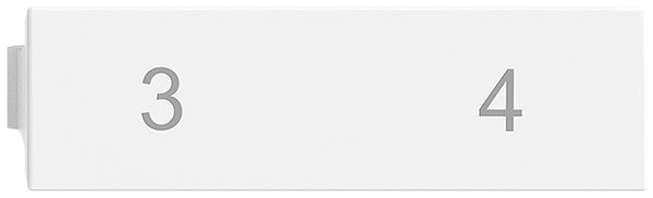 Plaquette indicatrice STANDARDdue 3-4, pour sortie plate, 10 pièces, blanc