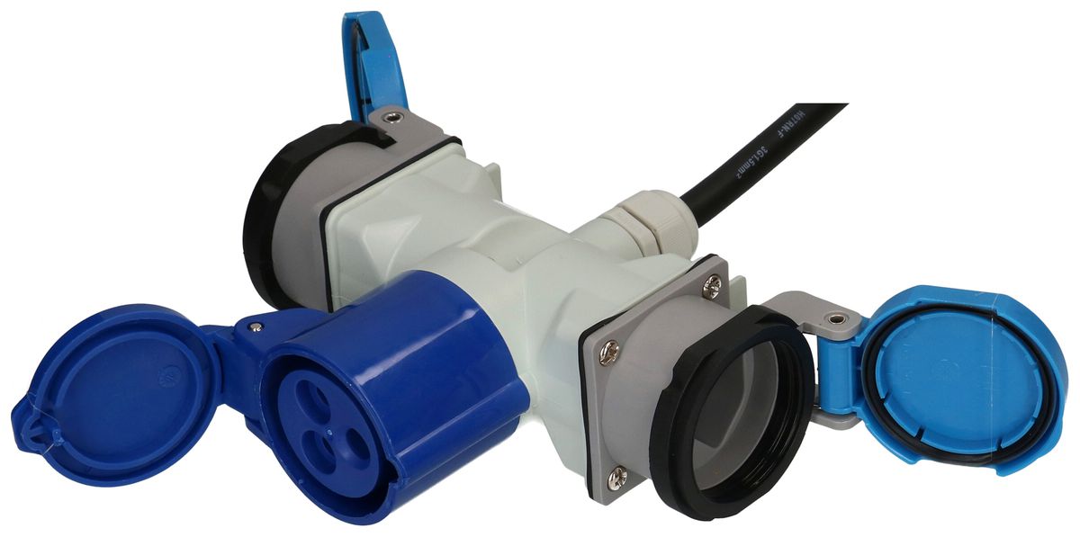 Cavo di prolunga MH gomma 16A 230V 3×1.5mm² spina CEE presa CEE 1.5m ne