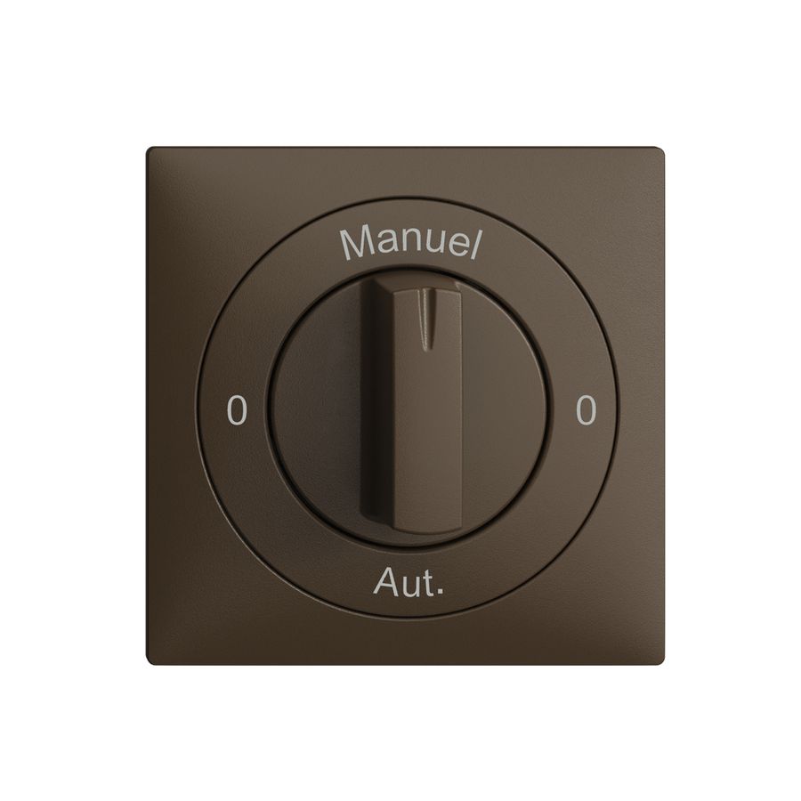 Frontset 0-Auto-0-Main EDIZIOdue coffee 60×60mm für Drehschalter