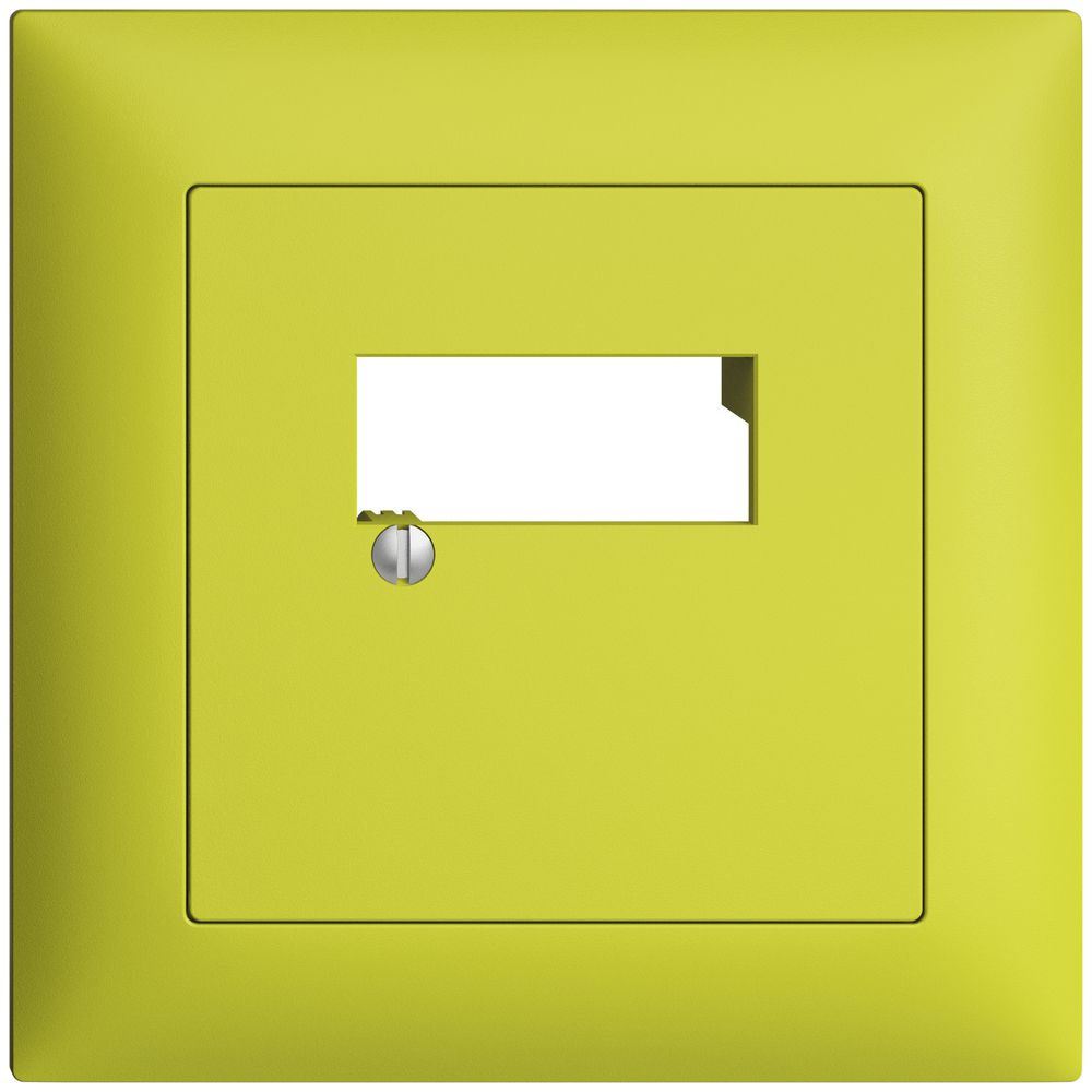 UP-Frontset EDIZIOdue lemon 88×88mm 2×RJ45