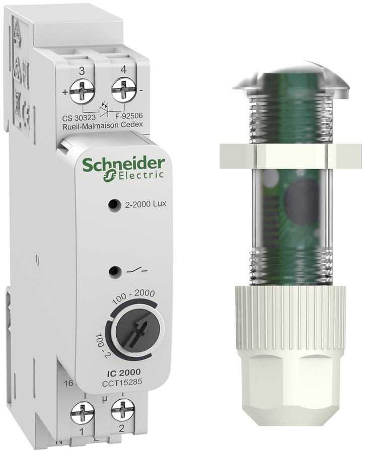 Interruttore crepuscolare AMD SE Acti9 IC 2000 indoor, 2…2000lx, 1-canale