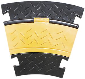 Gomito 30° Demelectric Protector Rubber 2 canali 250×48 giallo/nero