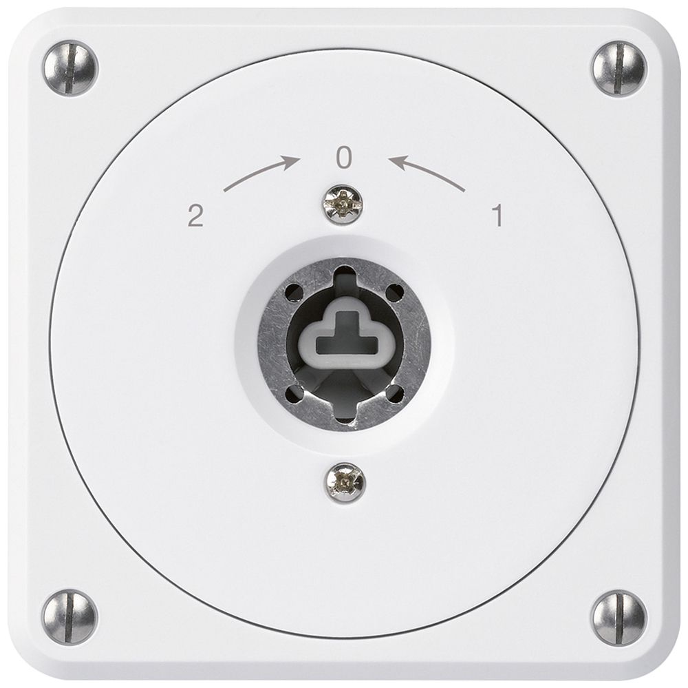 Contact pivotant à clé ENC robusto blanc sans clapet sans cylindre invers.