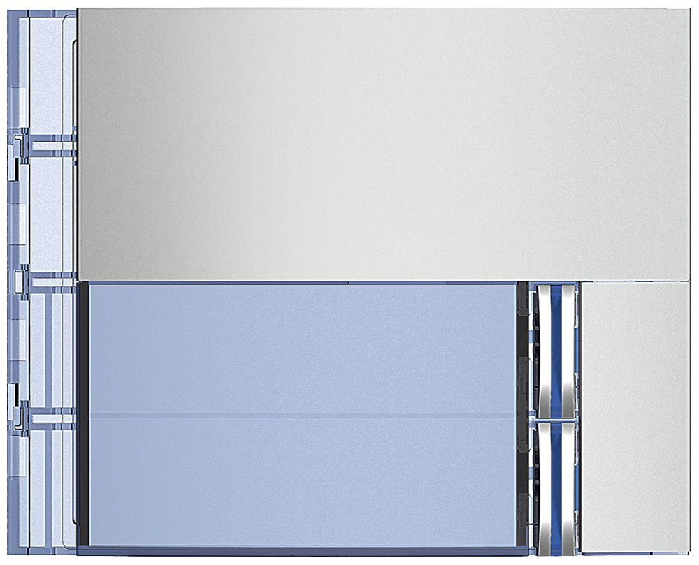 Frontblende Legrand SFERA 2×Tasten vertikal 114×91mm Silber matt