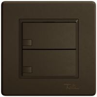 Poussoir universel ENC EDIZIO.liv UNI SNAPFIX® 12…48V s.LED 2× comm.1T br