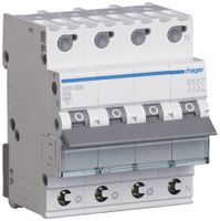 Leitungsschutzschalter Hager MCB quickconnect 4P 415V Typ B 6A Icn 6kA 4TE