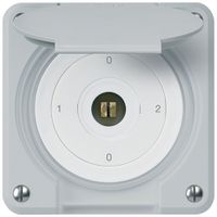 Interruttore a chiave quadrata INC robusto IP55 con coperchio S2/1P grigio