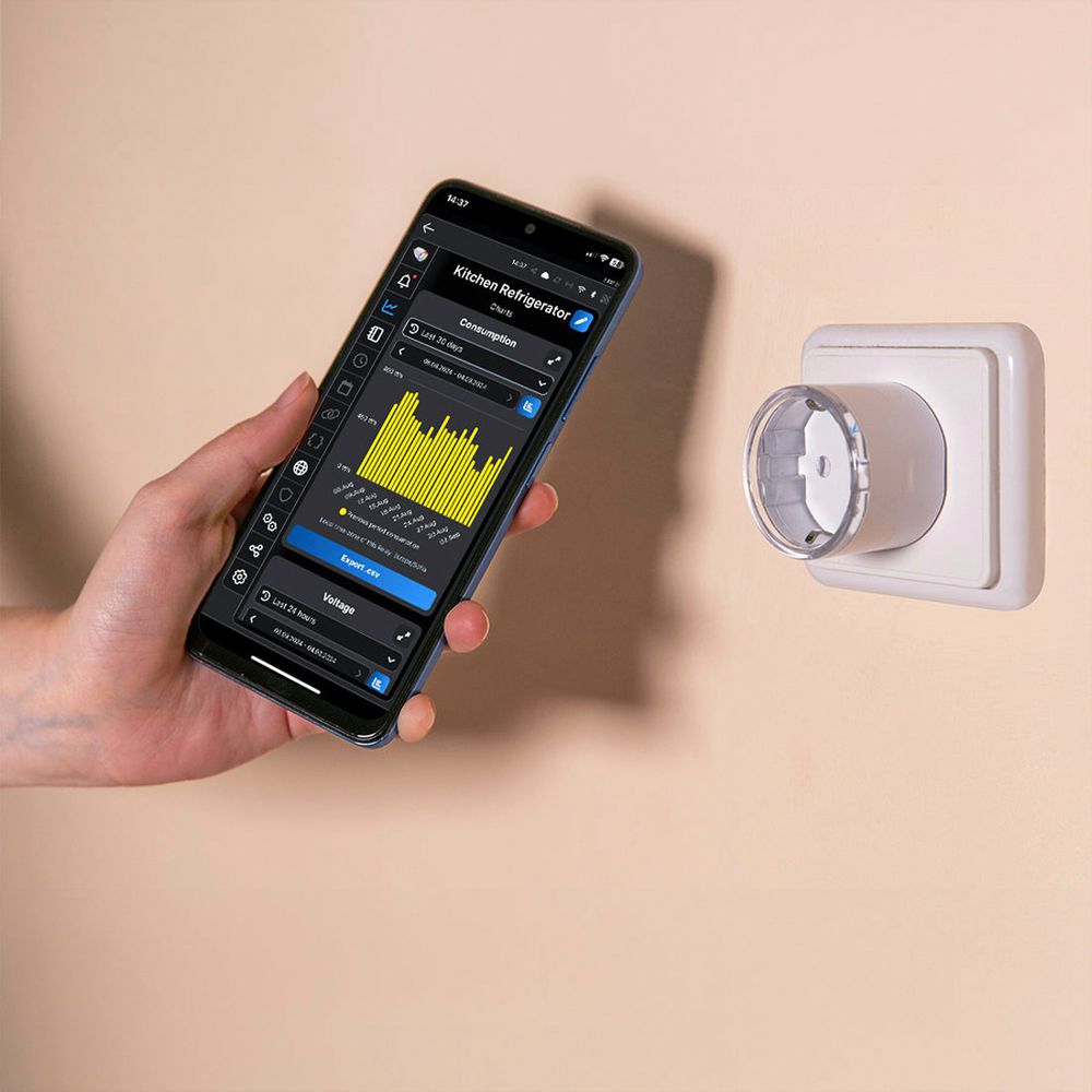 Actionneur-commutateur RF pour prise Shelly Plug S Gen3 Bt/Wi-Fi blanc