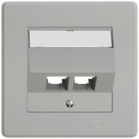 UP-Montageset EDIZIO.liv EASYNET S-One SNAPFIX® schräg 2×RJ45 hgu